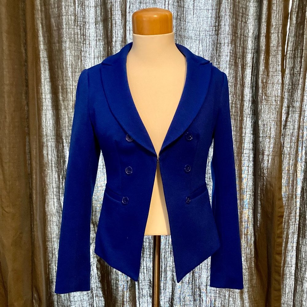 LAUNDRY ROYAL BLUE BEAUTIFUL JACKET ,WORN ONES, SIZE 4